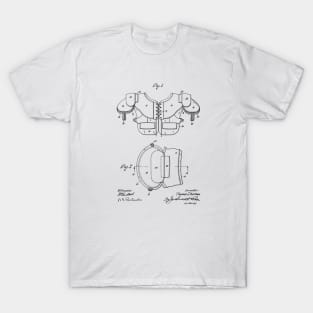 Football Player Armor Vintage Patent Drawing T-Shirt